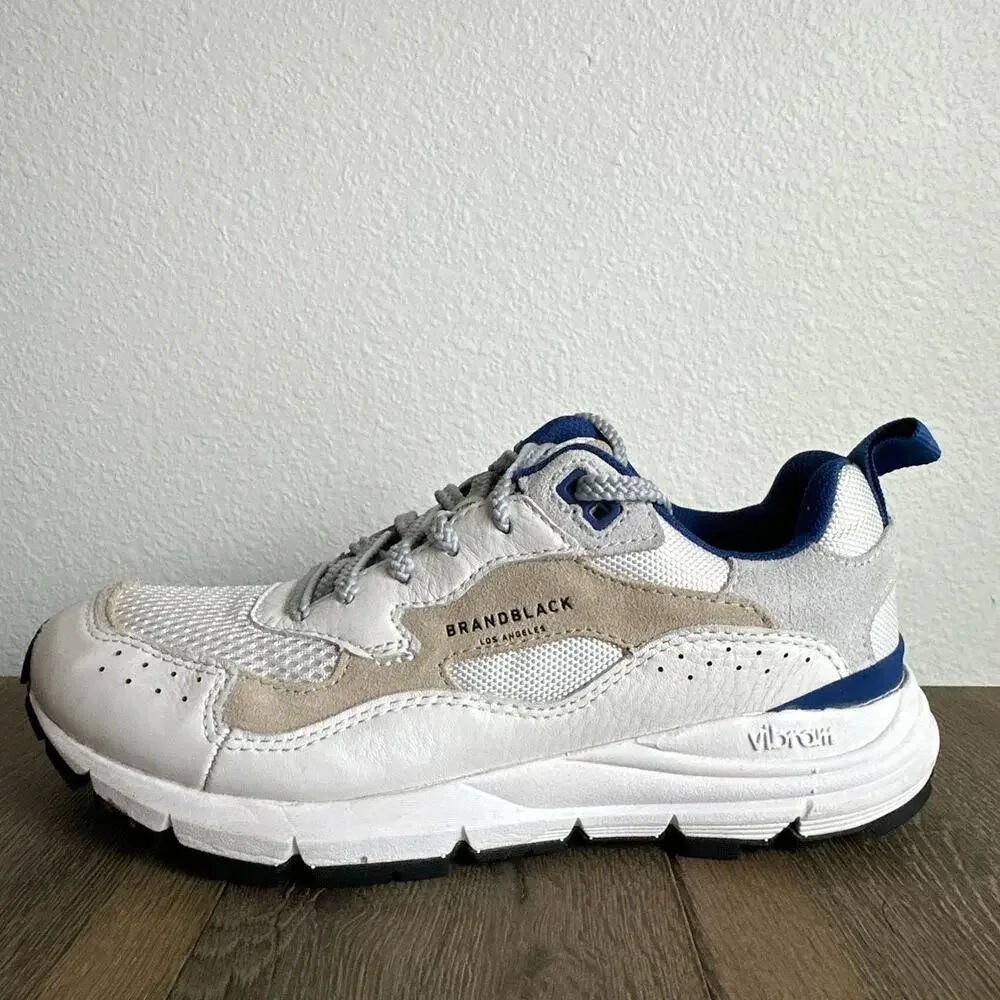 Brandblack Los Angeles Nomo Sneakers Womens Size 7 White Blue Vibram Trail Mesh